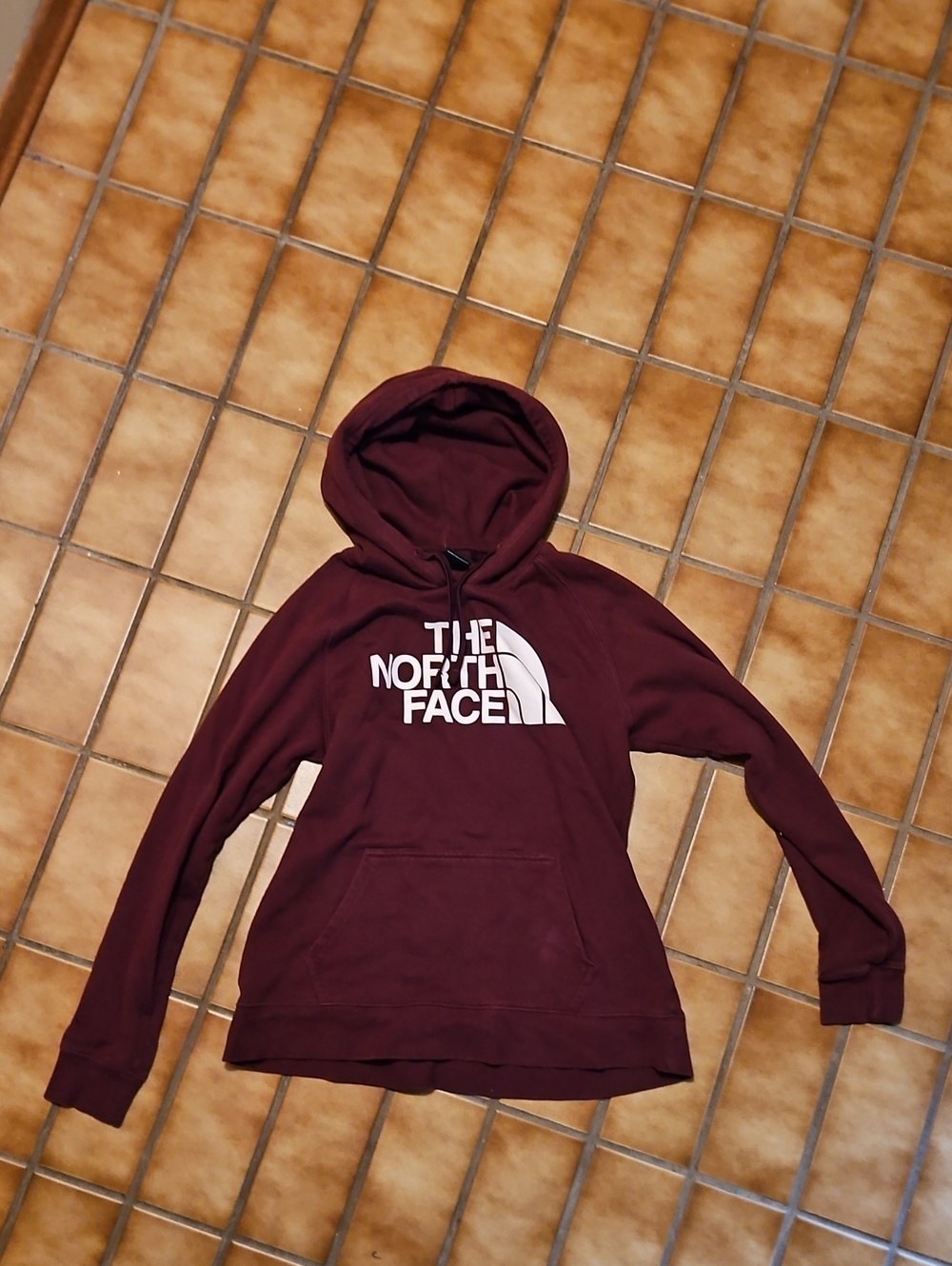 The North Face Deep Burgundy Pullover Hoodie with White Logo